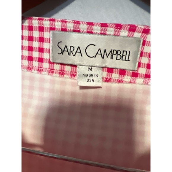 Sara Campbell Red Gingham Short Sleeve Top - Picture 2 of 3